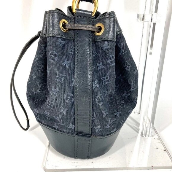 LOUIS VUITTON M92687 Noelie Shoulder Bag Hand Bag Monogram Mini Canvas Navy - Picture 3 of 11